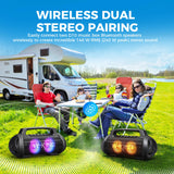 Wireless Loud IPX6 Waterproof Bluetooth Speakers w/ Subwoofer/Bass Boost