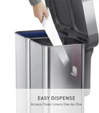 58L Dual Compartment Recycling Step Trash Can with Soft-Close Lid