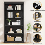 Tribesigns 6-Tier Bookcase, 71 Inches Industrial Bookshelves and Bookcases, Floor Standing 5 Shelf Display Storage Shelves
