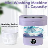 Mini Foldable Washer Portable Washing Machine Spin Dryer Washer For Camping Travel Home Underwear