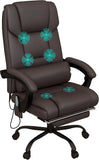 Office Chair with 6 Vibration Points, PU Leather Reclining Computer Chair