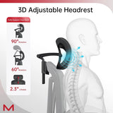 Ergonomic Office Chair with Footrest,Office Chair with 136° Recline, Ergonomic Desk Chair