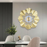 3D Ginkgo Biloba Art Wall Clock WM353B | Gold Dial, Silent Movement