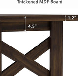 Dining Table for 6-8, 71" Long Large Wooden Farmhouse Kitchen Table