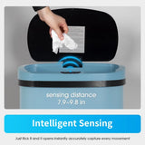 13 Gallon Tall Kitchen Garbage Can Touch-Free Motion Sensor High-Capacity Kitchen Trash Can