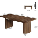 78.7" Extra Long Dining Table for 6-8 People, Large Farmhouse Kitchen Table with Wooden