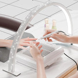 30" 48W Large Half Moon Nail Desk Lamp, 4000 Lumens, 3 Color Temperatures