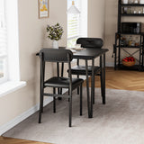 Dining Table for 2, Small Square kitchen Dinner Table Set for 2,Space Saving Wood
