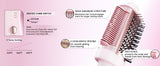 Smooth Style Heated Comb + Blow Dryer Brush,2-in-1 Hot Air Brush for One-Step Straightener