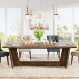 Tribesigns 70.87-Inch Large Dining Table: Wood Long Dining Room Table