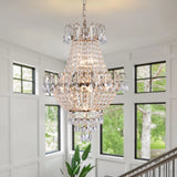16.9" Luxury Retro Crystal Chandelier European Style Imperial Style Copper Color