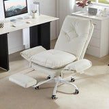 Cross Legged Office Chair with Footrest, High Back Criss Cross Chair with