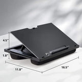 Lap Desk with 6 Adjustable Angles, Detachable Mouse Pad
