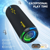 W-KING D320 40W Portable Speaker, IP67 Waterproof, APP Control, High-Quality Audio, TF/AUX, Dynamic Lights