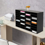 36 Compartment Literature Organizer, Rounded Corners Storage Cabinet,for Files