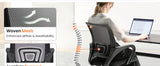 Black Mesh Gaming Office Chair Mid Back Lumbar Support Adjustable Height Swive