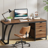 Tribesigns Computer Desk with 3 Drawers, 59-Inch PC Desk