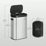Motion Sensor Trash Can,13-Gallon Automatic Garbage Can With Soft Close Lid