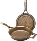 stargazer 10.5-inch cast iron skillet | made in usa, seasoned, premium frying pan