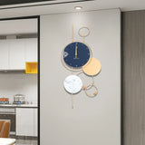 Modern Big Wall Clock, Battery Operated Silent Non-Ticking for Kitchen,Gold
