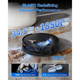 Powerful Robot Vacuum and Mop w/ 18,500Pa Suction, Auto-Lit, Edge Cleaning