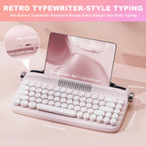 YUNZII B307 Wireless Keyboard, Retro Typewriter Aesthetic Keyboards