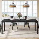 Tribesigns Dining Table for 6-8 People, 200cm Large Narrow Long Rectangular Kitchen Dinner Table