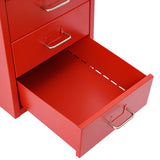 6-Drawers Mobile File Cabinet With Lock 4* Wheels Steel Vertical  Filing Cabinet Office Cabinet