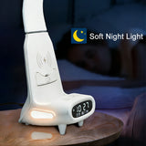 Eye-Care Reading Desk Lamp w/ Soft Night Light 15W Wireless Fast Charging