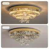 Luxury Gold K9 Crystal Ceiling Lamp Dimmable Led Chandelier Modern Living Dining