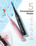 Fairywill Sonic Electric Toothbrush FW-D7 set USB Charge Toothbrushes case for Adult with tooth brush Heads