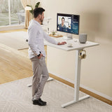 63x24 Inch Electric Standing Desk, Adjustable Height Sit Stand Computer Table
