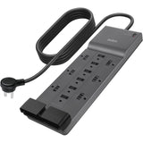 12-Outlet Surge Protector Power Strip with 8ft Flat Plug for Home Office