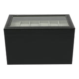 3 Tier Watch & Jewelry Box w/ 12 Watch Slots Tip Tier and 2 Pull -Out Drawers