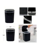 0.5 Gallon Plastic Trash Can With Lid Compact Desktop Waste Bin