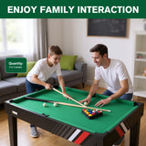 4-In-1 All in One Game Table with Football Billiards Ice Hockey Table Tennis