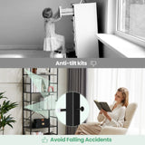 JHK 5 Tier Wooden Display Bookshelf Storage Standing Shelf Stable Frame Graduated Shelves for Organized Display