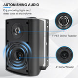 Herdio Passive Outdoor Speakers Wired Waterproof All-Weather Durability 400W Mounted