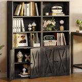 IRONCK Industrial Bookshelves and Bookcases with Doors 11.8 in Depth Floor Standing 5 Shelf