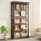 Tribesigns 6-Tier Bookcase, 71 Inches Industrial Bookshelves and Bookcases