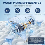 Portable washing machine for apartment, RV, dorm and home: 17.6 lbs full automatic compact