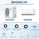 9000 BTU Mini Split Air Conditioner & Heater for 450 Sq.Ft, WiFi, Remote,Quiet