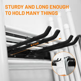 Garage Storage, Garage Organization, Wall Mount Garden Tool Organizer, Max 250 Lbs Adjustable Metal Hooks, Yard Shed Rack, Tool Holder For Hanging Rake Broom