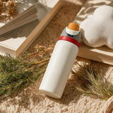 Owalaa creamy white 32oz/945ml stainless steel insulated water bottle with straw