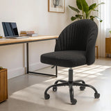 Furniwell Office Chair Armless Cute Desk Chair Modern Adjustable Swivel Vanity Task Computer Chair Home