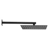 Shower Faucet Set, Rainfall Bathroom Shower System with 12-Inch Square Rain Shower Head and Handheld Spray, Wall Mounted Bath Fixtures with Brass