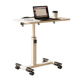 Foldable Standing Desk with Wheels 27.2-35.4" Height Adjustable Mobile Overbed Tables Metal Frame