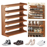 Wooden Shoe Rack Shoes Storage Organizer 6 Layer for Living Room