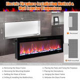 Electric Fireplace Heater, Compatible with Alexa & WiFi, Touch Screen