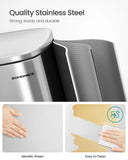 SONGMICS 13 Gallon (50 L) Trash Can, Stainless Steel Kitchen Garbage Can, Recycling or Waste Bin, Soft Close,